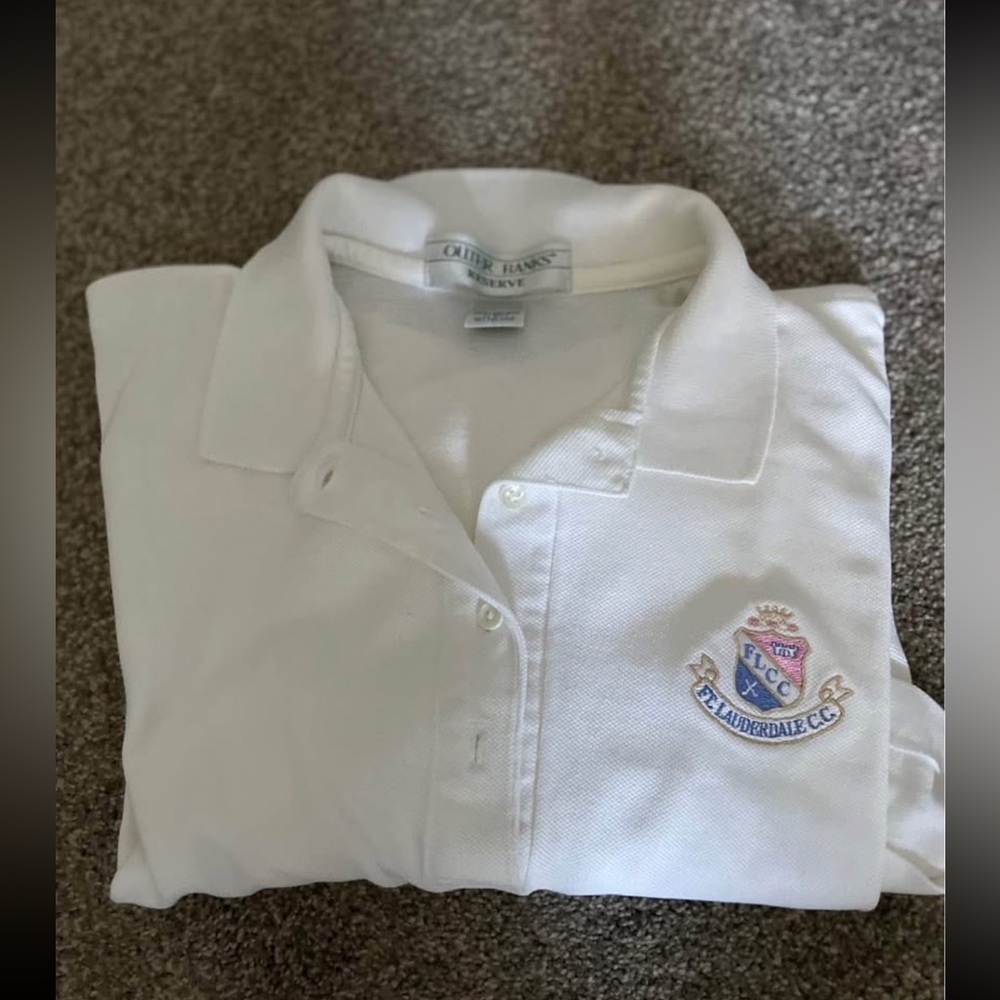 3/$25 Chase Authentics Women's White Polo Shirt